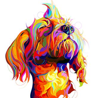 La feliz explosión de color y energía perrunas: los canes …
