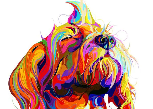 La feliz explosión de color y energía perrunas: los canes en la obra de Marina Okhromenko