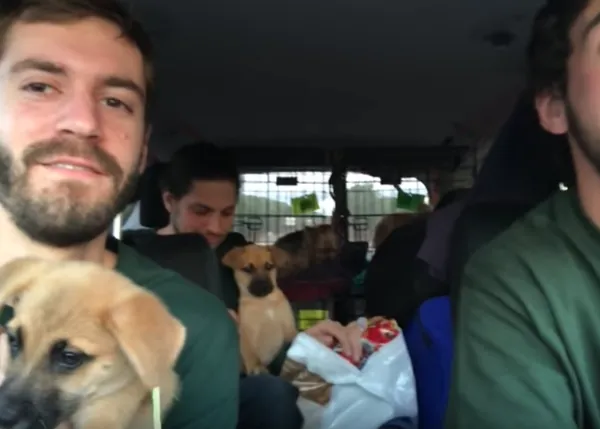 Un viaje perruno solidario y un tanto 