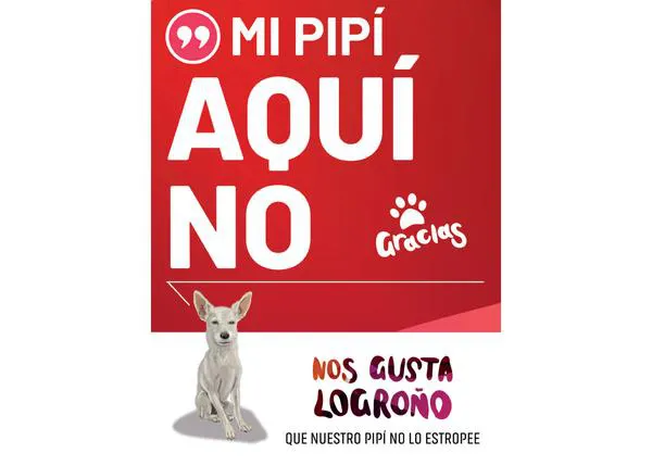 ‘Nos gusta Logroño. Que nuestro pipí no lo estropee’, campaña para mostrar dónde pueden hacer pis los perros