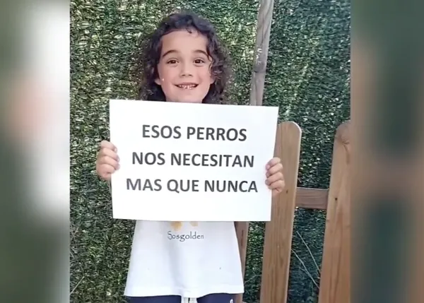 Alex, de 5 años y voluntario de SOS Golden, nos propone un juego a todas las personas perrunas