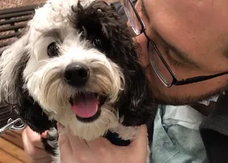 El emotivo reencuentro de un hombre que lleva dos meses hospitailizado y su perra