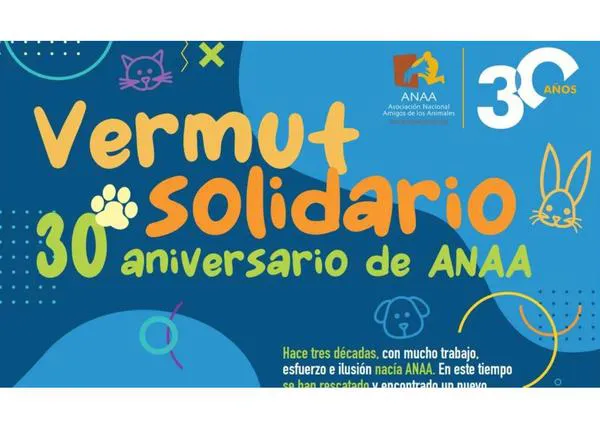 Planazo guau en Madrid: vermut solidario el 2 de octubre para celebrar el 30 aniversario de ANAA