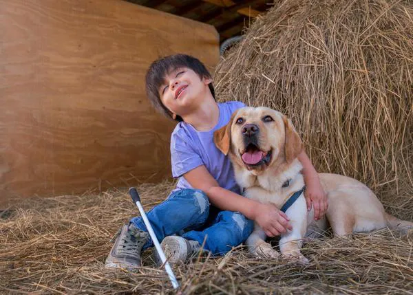 Un niño ciego y con autismo es adoptado y descubre la felicidad cotidiana junto a su perra guía