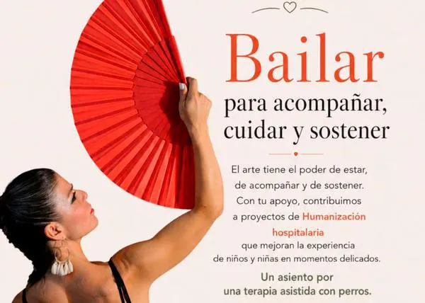 Fila cero solidaria en el festival de la Escuela de Flamenco Cristina Cortés para apoyar programas de intervención asistida con perros