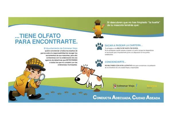 Colmenar Viejo contrata a un detective privado... para perseguir a los que no recogen las cacas de perro