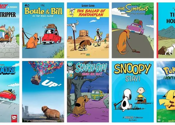 Tintín no saldría de viaje sin Milú, Charlie Brown nunca iría de vacaciones sin Snoopy: imágenes icónicas contra el abandono