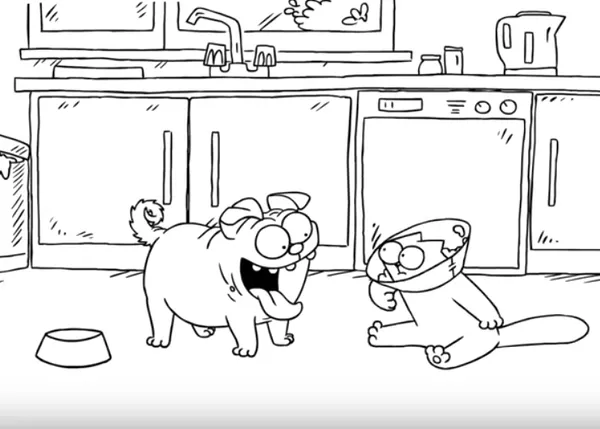 El gato de Simon y... los perros: una relación complicada