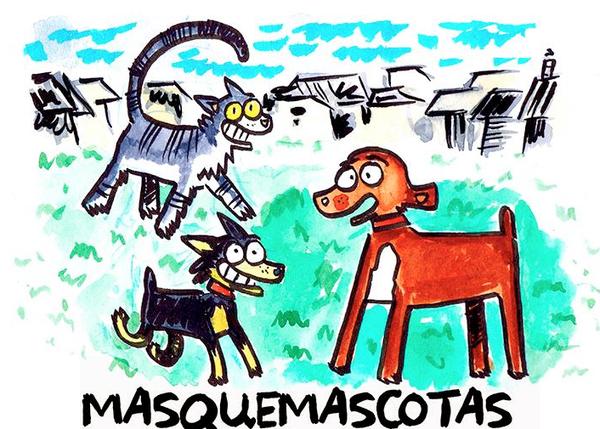 La vida con tres perros y dos gatos en versión tira cómica: Masquemascotas, ¡muy fan!