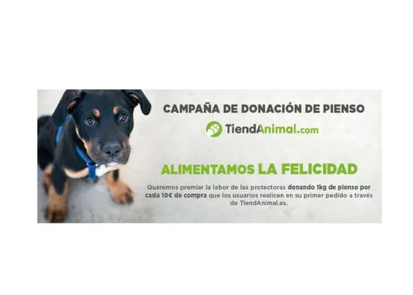Compras solidarias en Tiendanimal.es: campaña de donación de pienso