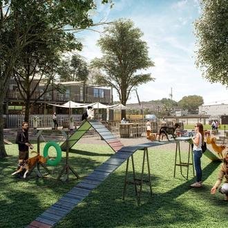 Perros + Cervezas = Humanos felices: Boozehounds es un parque canino con …