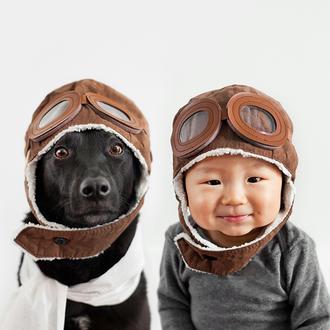 El dúo más feliz: un niño y una perra, retratados …