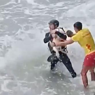 Un vídeo muestra el dramático rescate de un perro en …