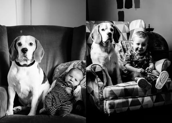 Retrata a su hijo y a su perro cada mes a lo largo de dos años: crónica de una adorable amistad