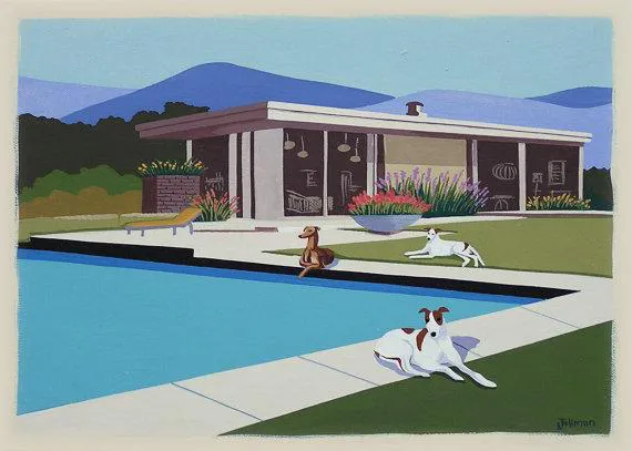 Elegancia canina estilo años 50: los cuadros que Don Draper colgaría en su casa
