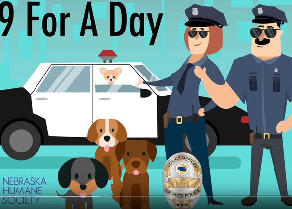 Perros de protectora acompañan a la policía durante un día, un original programa para fomentar las adopciones