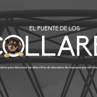 Un puente de Rivas se llena de collares perrunos para …