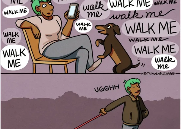Momentazos en la vida de una humana perruna en formato cómic: las aventuras de Jamila y Larry  