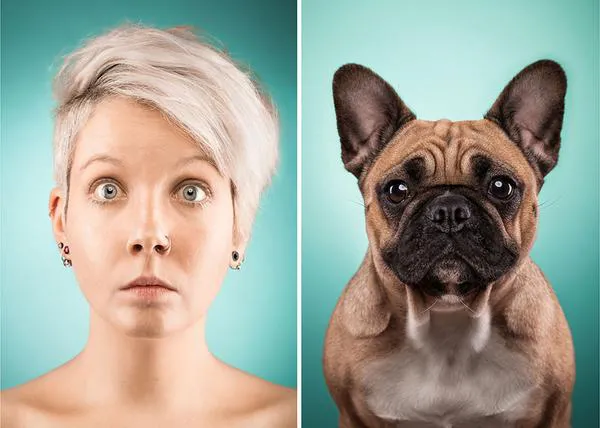 La gente perruna con más arte: retratos de canes y sus humanos, versión gemelos