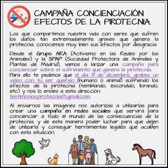 Campaña de concienciación sobre los efectos de la pirotecnia en …