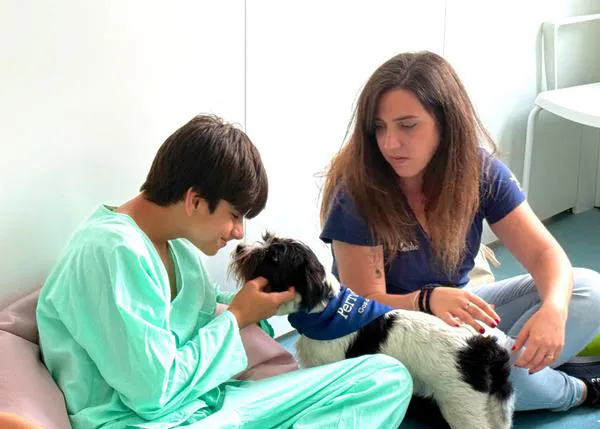 Terapia asistida con perros para niños y adolescentes con trastornos mentales: visitas que generan ilusión y regulan las emociones