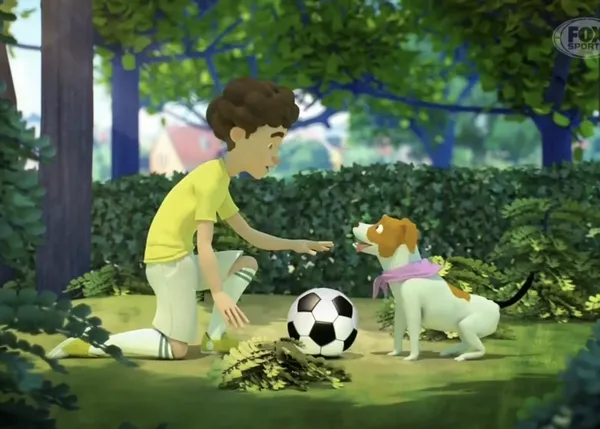 Gooooool, un cuentito perrunamente feliz sobre un niño amante del fútbol y su perro