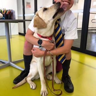 El emocionante momento en el que un joven que está …