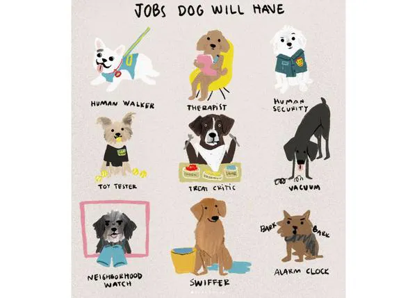 Las peculiaridades de los perros y su relación con las personas a través de las ilustraciones de Andrea Cáceres