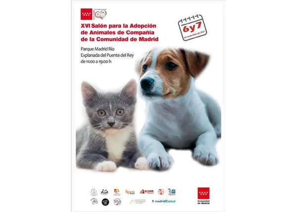 El Salón de la Adopción de Animales de la Comunidad de Madrid se traslada a Madrid Río, será el 6 y 7 de noviembre