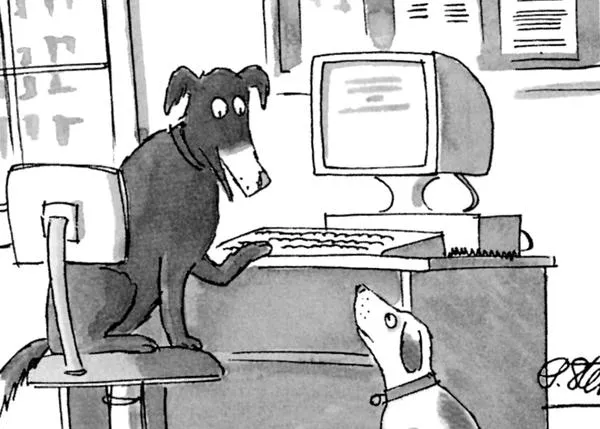En internet nadie sabe que eres un perro: el original de la genial viñeta de Peter Steiner vendido por un precio récord