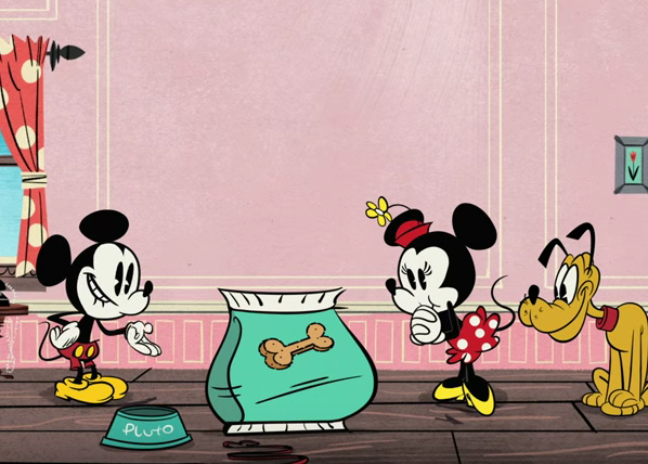 Humor perruno clásico para toda la familia: las aventuras de Pluto y Mickey